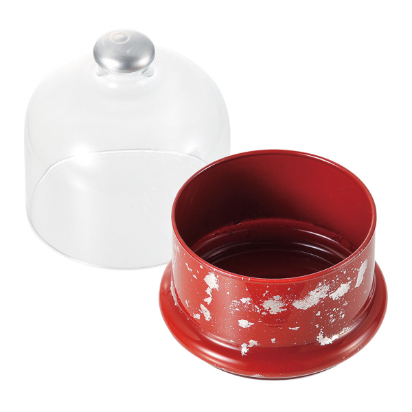 フードドーム M M.STYLE 彩赤 漆黒 食器 和食器 ガラス （ 小鉢 リッド 蓋 料理 ドーム フードカバー 蓋付き小鉢 カップ 前菜皿 ガラス製 トルコ ） | M.STYLE | 04