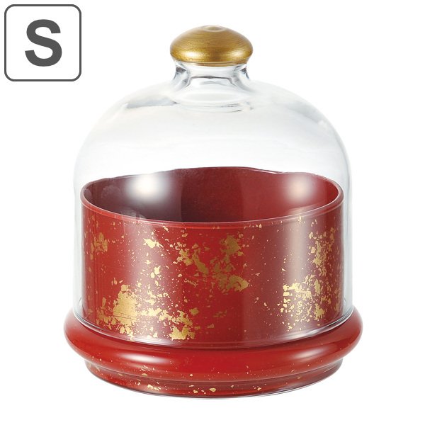 フードドーム S M.STYLE 彩赤 漆黒 食器 和食器 ガラス （ 小鉢 リッド 蓋 料理 ドーム フードカバー 蓋付き小鉢 カップ 前菜皿 ガラス製 トルコ ） | M.STYLE