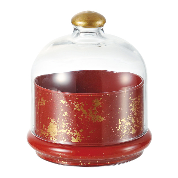 フードドーム S M.STYLE 彩赤 漆黒 食器 和食器 ガラス （ 小鉢 リッド 蓋 料理 ドーム フードカバー 蓋付き小鉢 カップ 前菜皿 ガラス製 トルコ ） | M.STYLE | 05