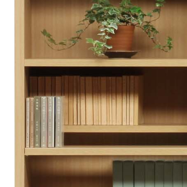 本棚 木製 コミックシェルフ 前後分割可動棚 日本製 幅60cm 高さ180cm