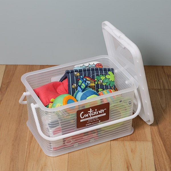 新品！収納★コンテナー★ケース★ボックス★プラスチック★フタ付き★オシャレ★雑貨 サンコープラスチック 収納ボックス M 幅38×奥行24.5×高さ22.2cm