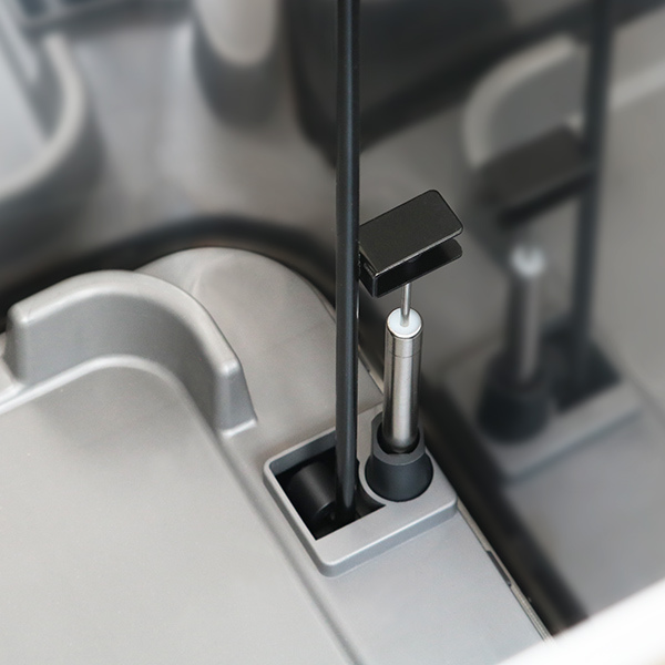 ゴミ箱 10L×2 JAVA ダブルコンパートメントペダルビン ステンレス （ ごみ箱 ジャバ 20リットル 2分別 奥行34.2 スリム ふた付き ペダル式 踏みふた 角型 ）の画像