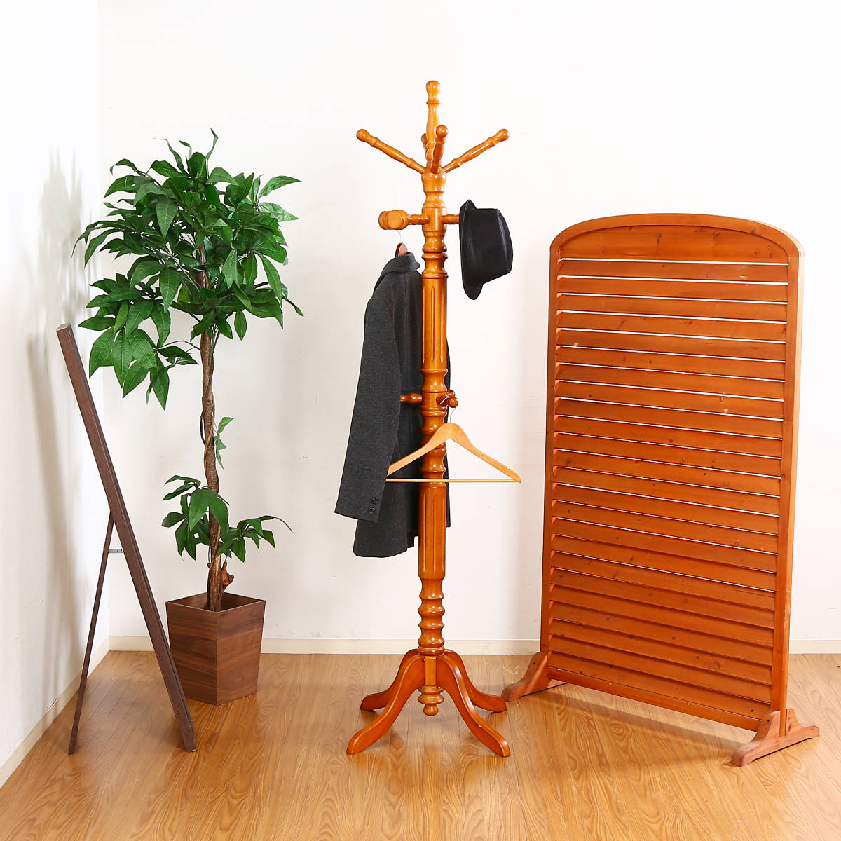 不二貿易（Fuji Boeki） ポールハンガー 木製 イタリアンコート