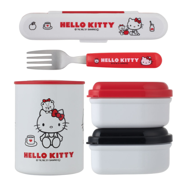 ハローキティ　ランチジャー　パート２　２個セット スケーター 弁当箱 保温 560ml 抗菌 保温ジャー付ランチ ハローキティ