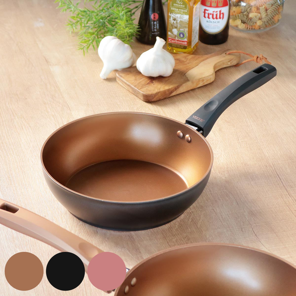 �t���C�p�� 24cm �[�^ IH�Ή� VISIONS GOLD Coating �f�B�[�v�p�� �i �K�X�ΑΉ� �I�[���M���Ή� �u�ߓ� �����ߓ� �����w��OK �ӂ��f���H �y�� �j