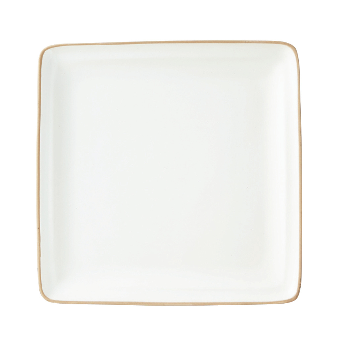Pearl Pottery プレート 3枚セット イギリス製 角皿 プレート 23cm スクエアプレート エッジライン 陶器 （ 食洗機対応
