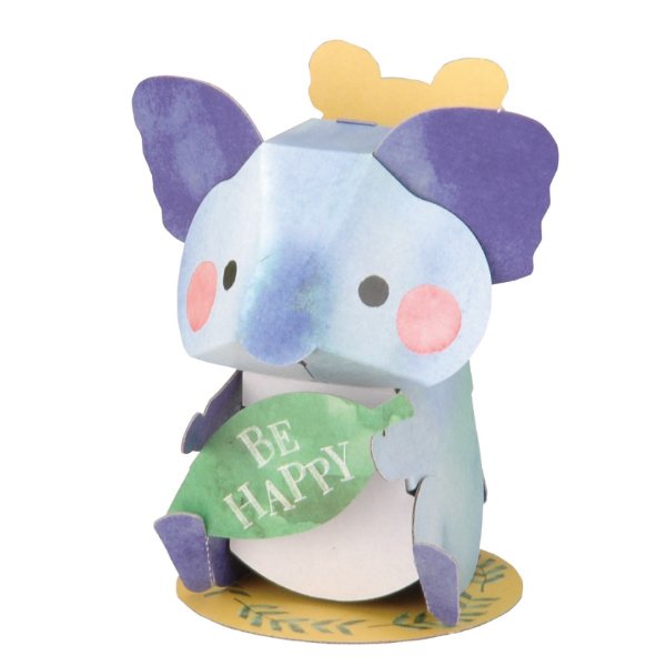 工作キット ダンボール製 hacomo kids mini コアラ （ ダンボール 段ボール 動物 おもちゃ ペーパークラフト 工作 子ども キッズ 組み立て ）
