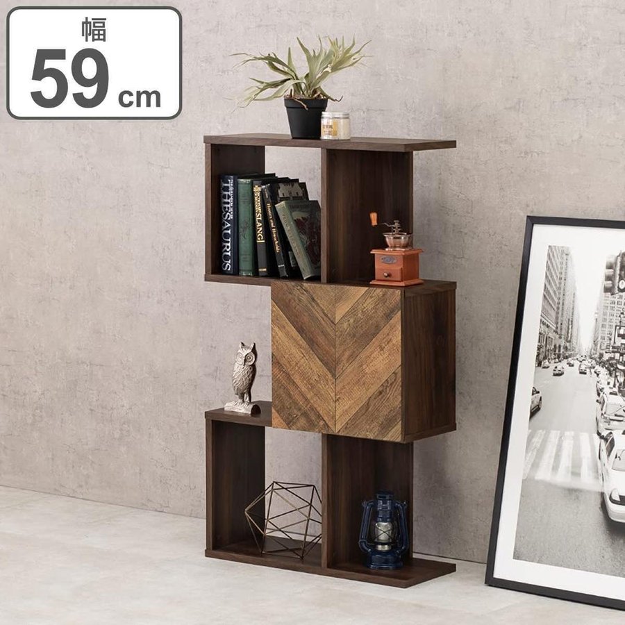 HAGiHARA（萩原） オープンラック 3段 ディスプレイラック 矢貼り風