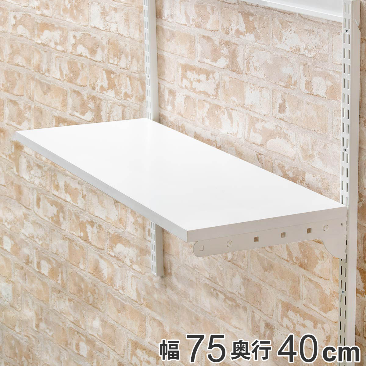 壁面収納 棚 幅75cm×奥行40cm TSセット フィットラック （ 棚板 木製