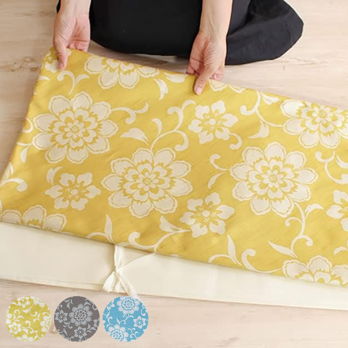 風呂敷 大判 145cm 着物包み 花唐草 綿100％ 日本製 （ むす美 風呂敷き ふろしき 大判風呂敷 大風呂敷 きもの包み 衣装包み 衣裳包み ）