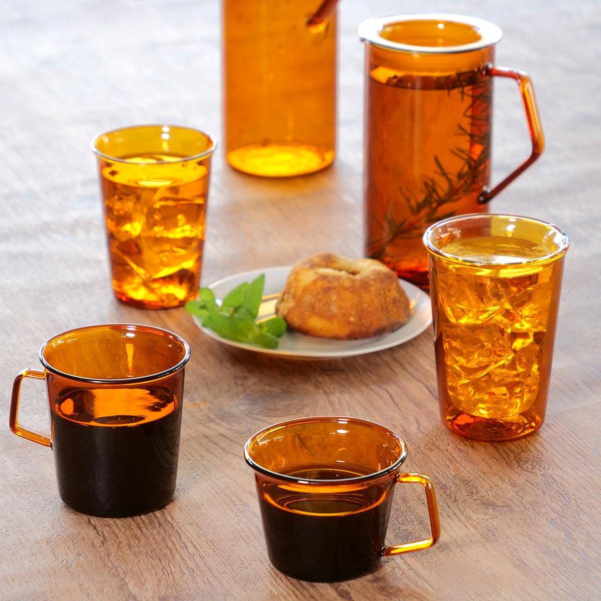 KINTO（キントー） CAST AMBER グラス 180ml 4個セット （ グラス 耐熱