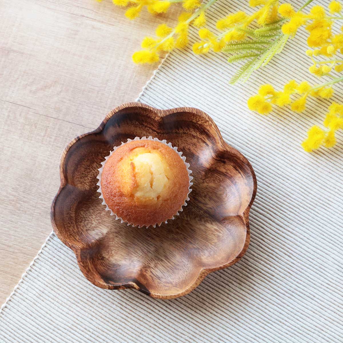 プレート 15cm クローバー アカシア製 食洗機対応 （ 食器 木製食器