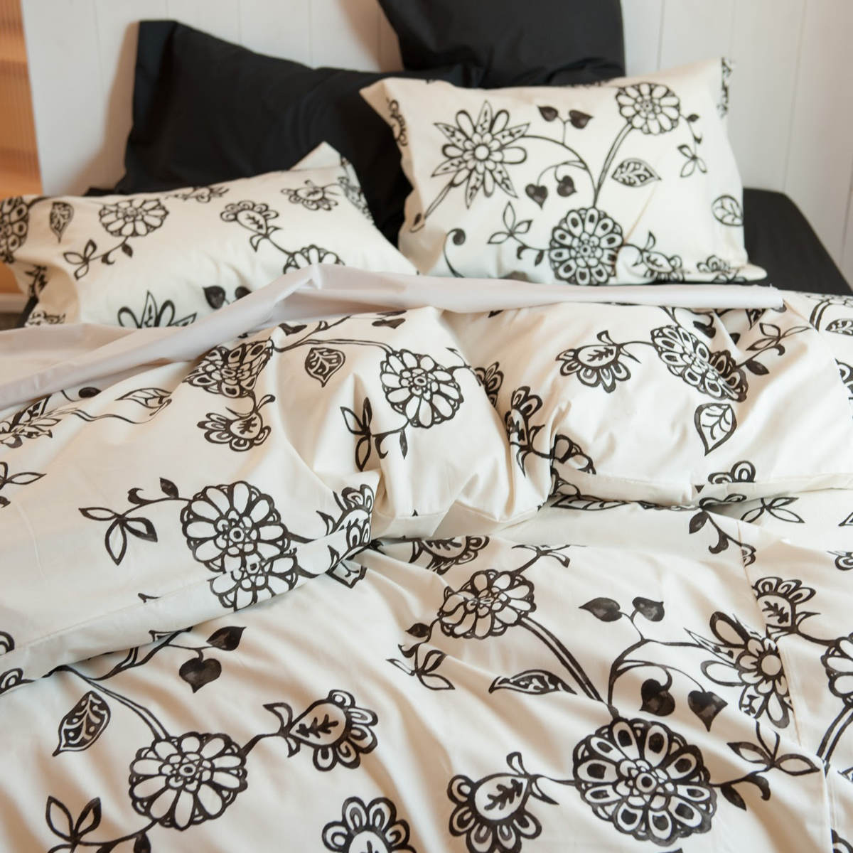 掛け布団カバー Fab the Home クイーン エイジア 花柄 綿100％ （ 布団