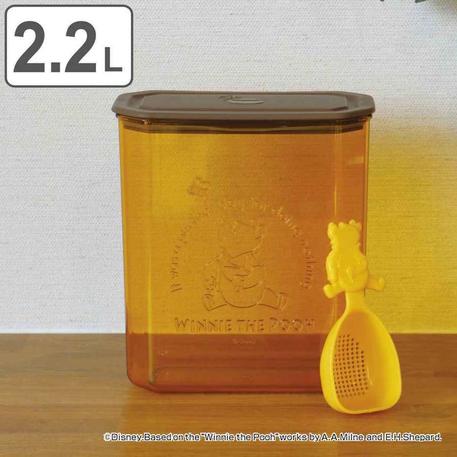 保存容器 2.2L くまのプーさん 日本製 パッキン付き 穴あきスプーン付き