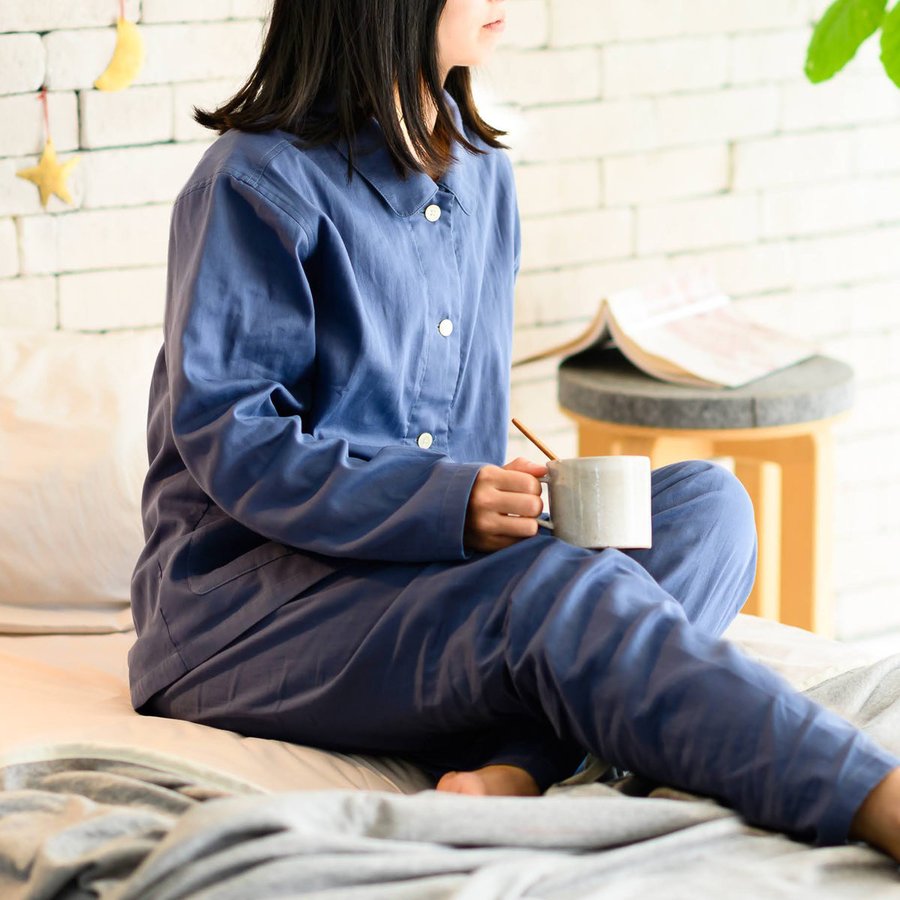 パジャマ Fab the Home L レディース ダブルガーゼ 綿100％ （ ファブザホーム 長袖 ルームウェア 洗濯OK 前開き 上下セット 春夏 ） | ブランド登録なし | 17