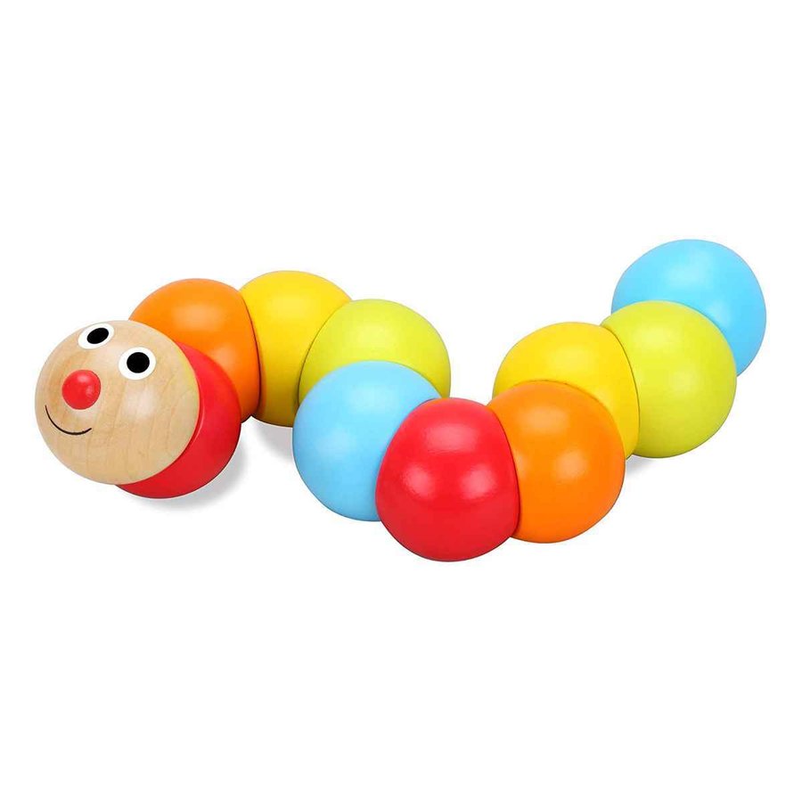 おもちゃ Classic World キャタピラー 木製 北欧 1歳 （ 木製おもちゃ 木製玩具 にぎにぎ くねくね 木のおもちゃ 知育玩具 子供 ）