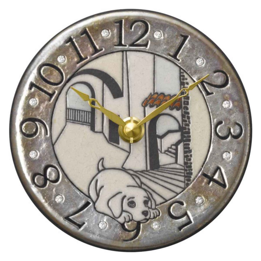 ✨美品✨ アントニア ザッカレラ 陶器 振り子付き 壁掛け 時計 イタリア製 掛け時計 振り子 アントニオ・ザッカレラ アナログ Z176A （ 時計