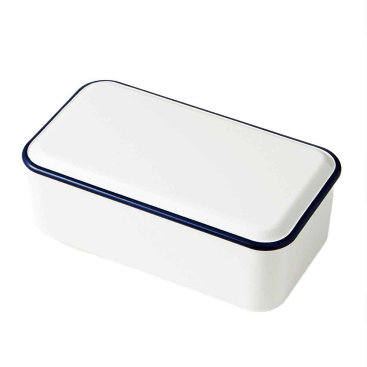 ホワイトプラスチック弁当箱 ストラップのみ 弁当箱 940ml 1段 レトロモーダ スクエアワイドランチ （ お弁当箱