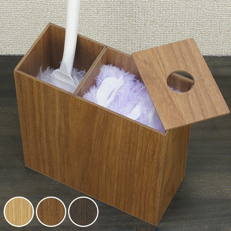 ハンディワイパー スタンド バスク Sサイズ （ 木目 収納 入れ ハンディモップ 掃除 そうじ ほこり ）