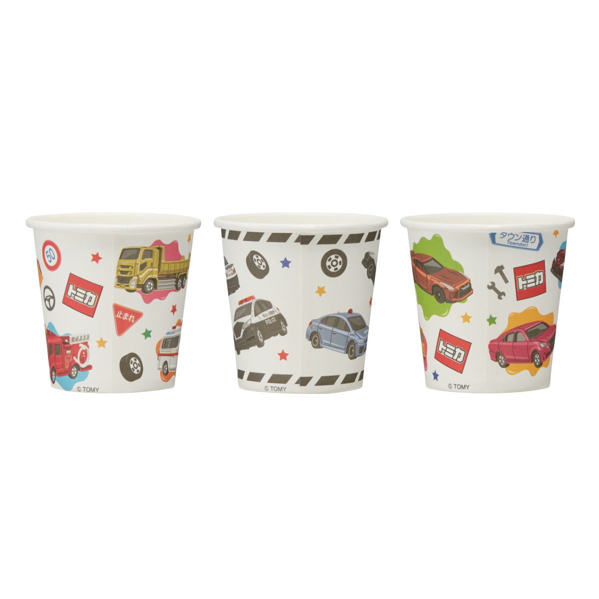 スケーター 紙コップ 100ml トミカ 18個入 柄アソート （ TOMICA