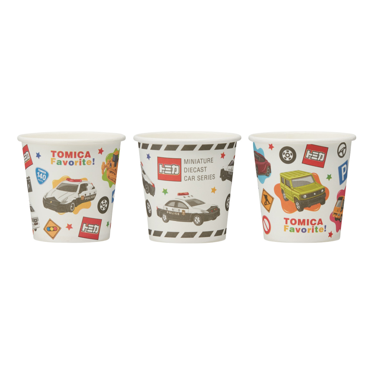 スケーター 紙コップ 100ml トミカ 18個入 柄アソート （ TOMICA