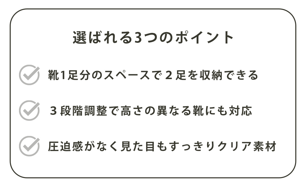 靴 ホルダー 透明 1個入 靴収納 1足 ( ...の詳細画像4