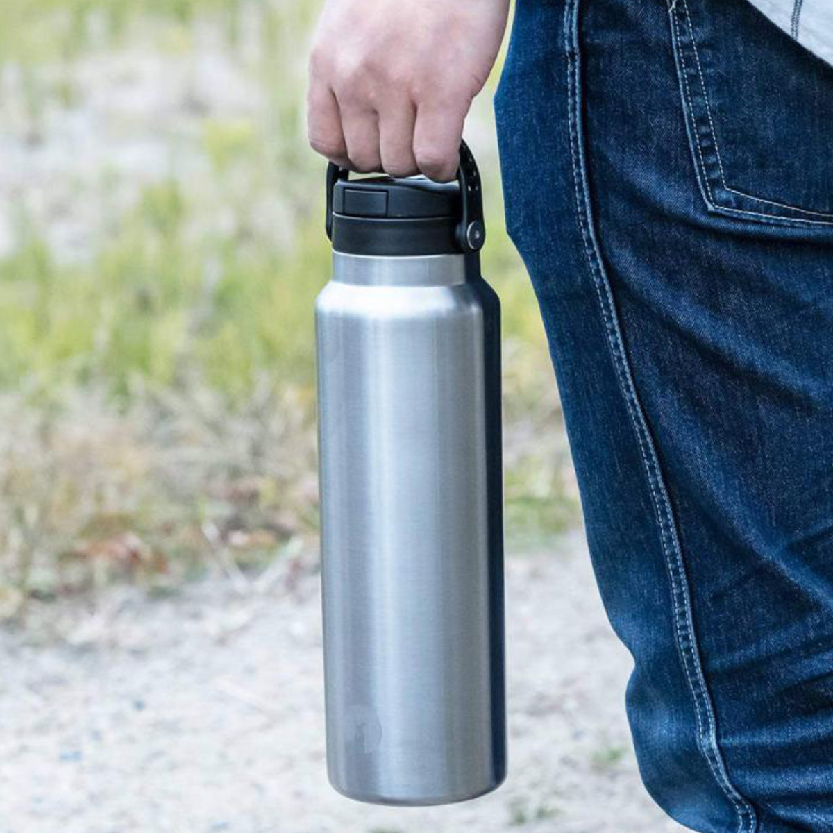 パール金属 水筒 1L HDボトル ワンタッチ 取っ手付き キャプテン