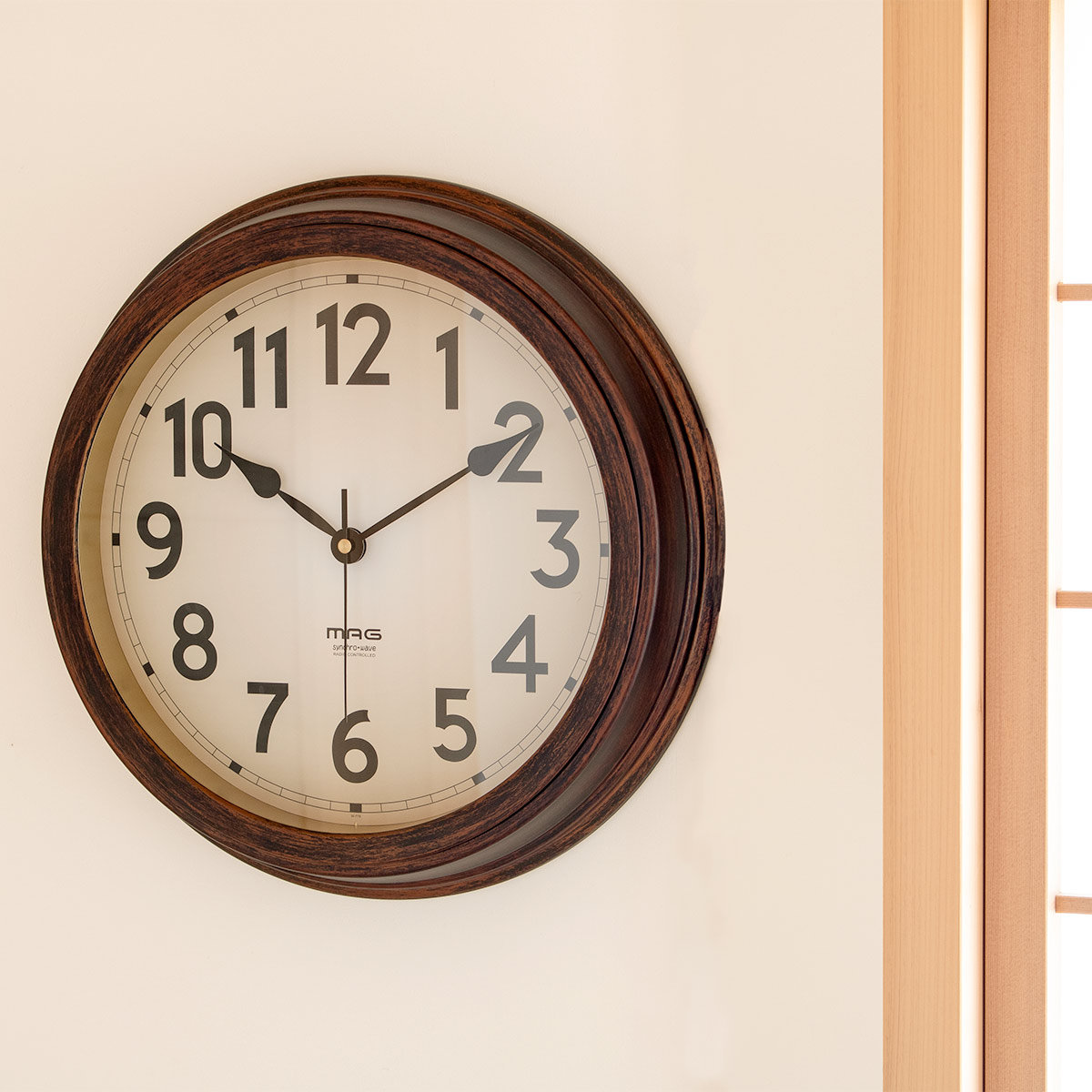 ノア精密 掛け時計 MAG 電波 大正館 アナログ （ 電波時計 壁掛け時計