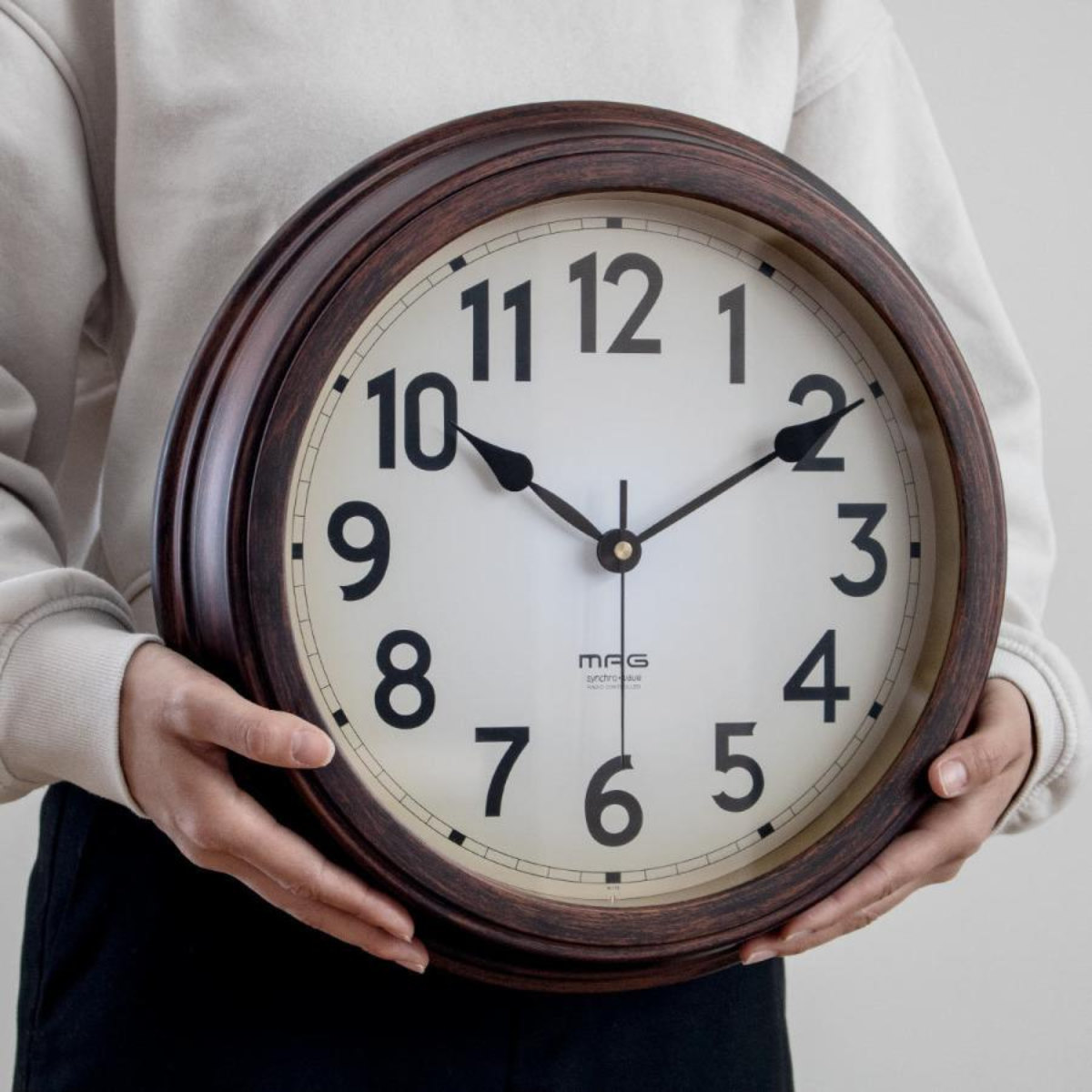 ノア精密 掛け時計 MAG 電波 大正館 アナログ （ 電波時計 壁掛け時計