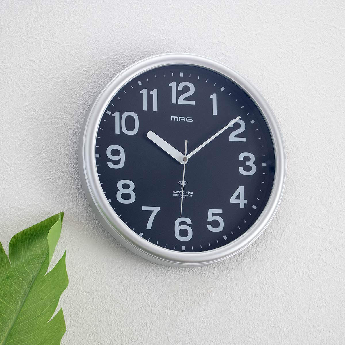 ノア精密 掛け時計 MAG 電波 ナオス アナログ （ 電波時計 壁掛け時計