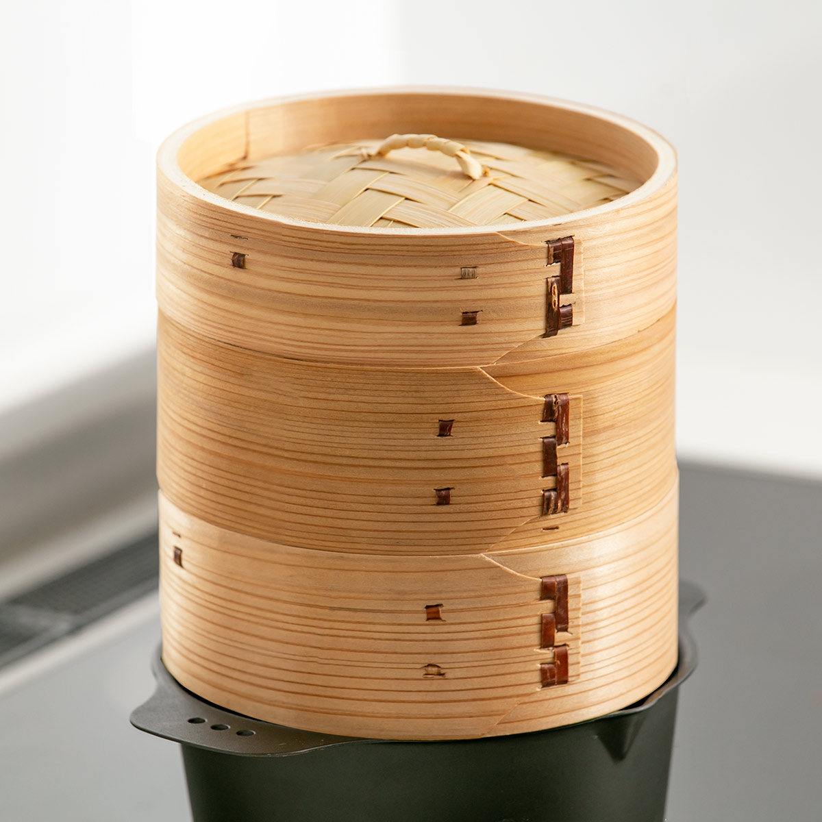 中華セイロ 2段 直径15cm （ 蒸し器 杉 木製 蒸籠 セイロ 蒸篭 蒸し