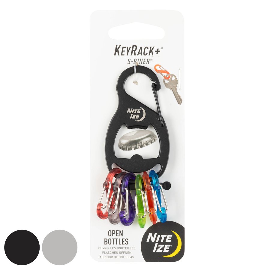 カラビナ エスビナー キーラックプラス 栓抜き機能付 （ ナイトアイズ NITEIZE KEYRACK＋ エスビナー S-BINER Sビナー カラビナー ）