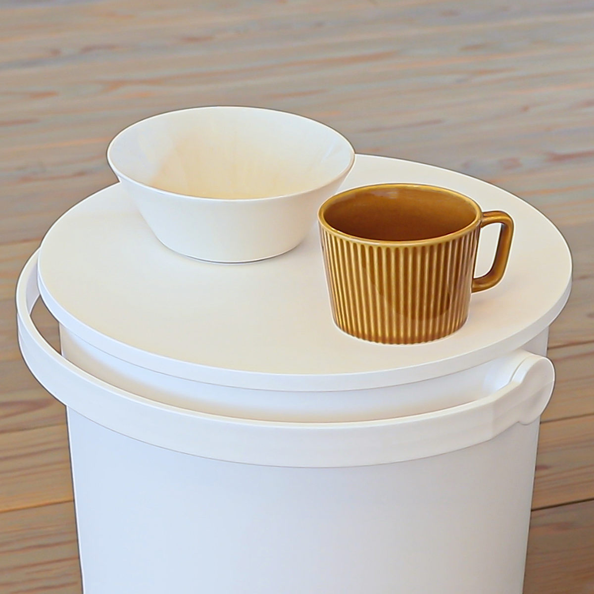 バケツ ふた付き フェルマー 20L 座れる 収納 （ イス スツール 椅子