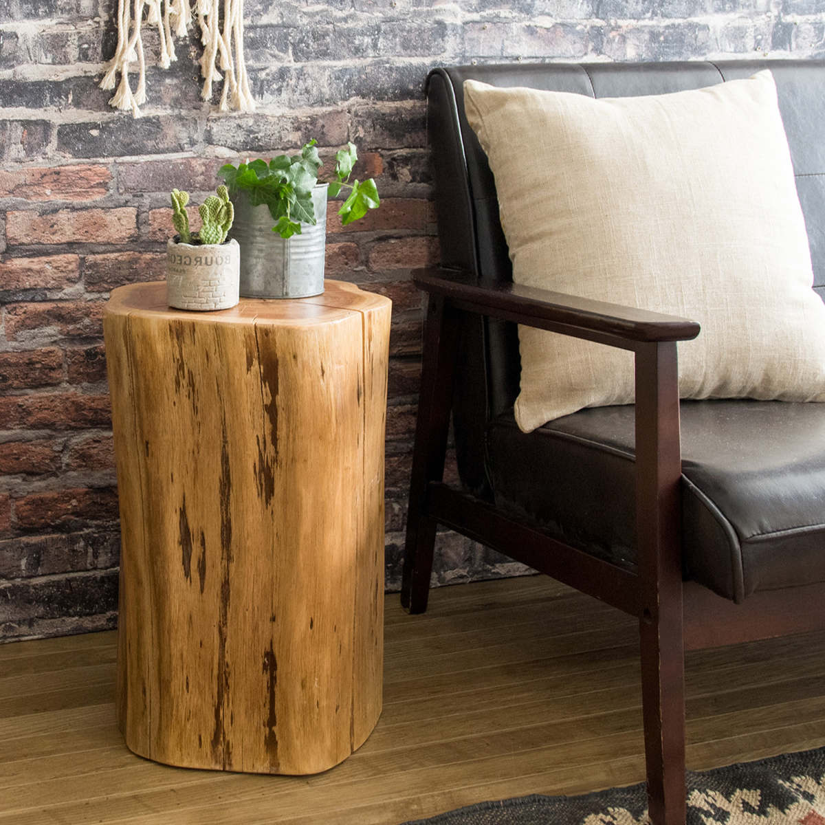 宮武製作所 スツール 高さ48cm 木製 天然木 丸太 （ チェア 椅子 イス