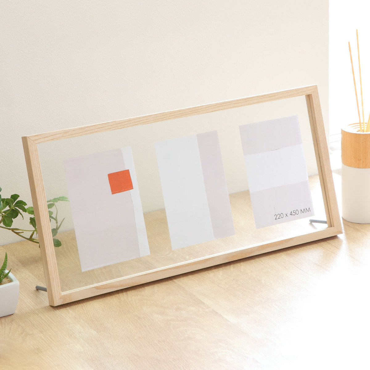 magnet フォトフレーム CAN-04 ポストカードサイズ 3連 （ フォト