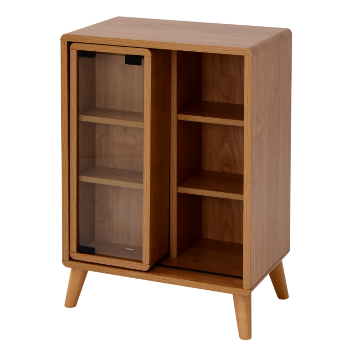 JK-PLAN（ジェイケイ・プラン） マガジンラック スライド収納 ガラス扉