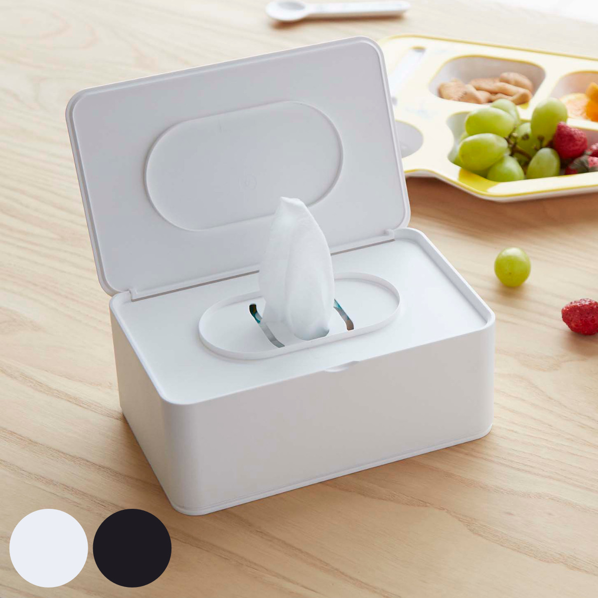 山崎実業 smart ウェットティッシュケース スマート （ 4903208055789 ウェットティッシュ ケース 557 おしりふき 除菌シート フタ付き ふた付き シンプル ）