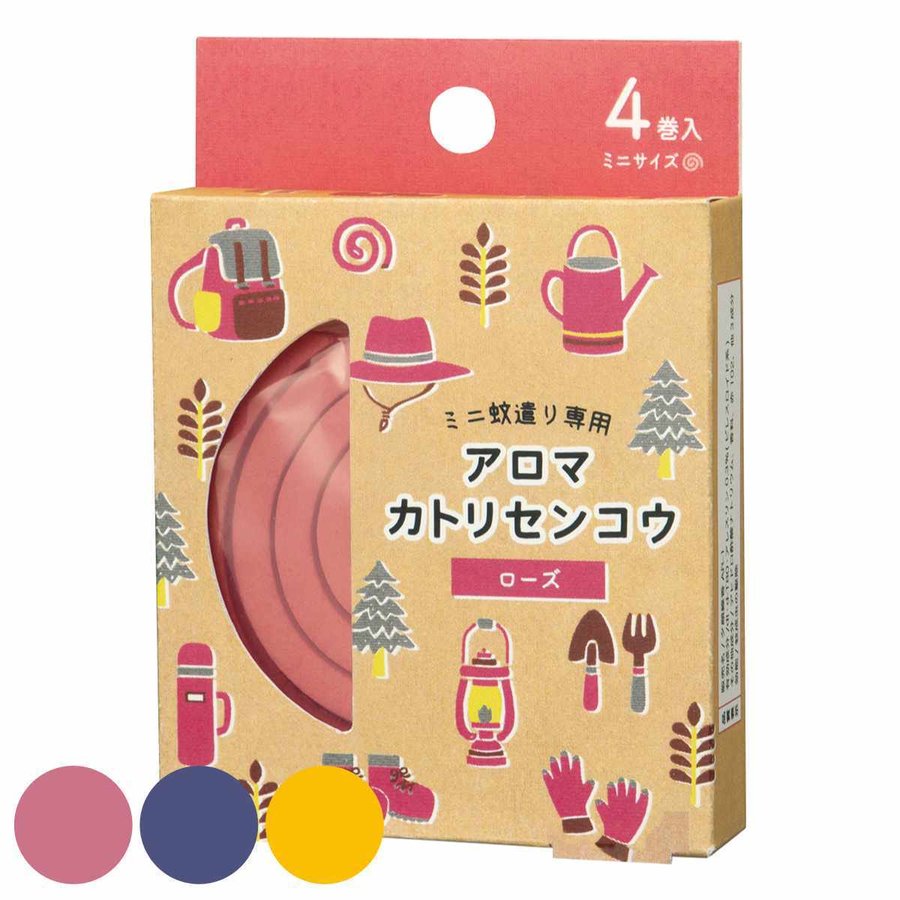 蚊取り線香 ミニサイズ アロマカトリセンコウ 約2時間 日本製 （ 蚊
