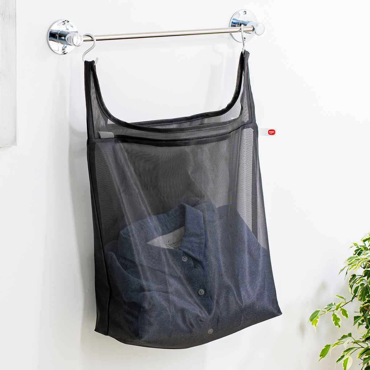 洗濯ネット レジ袋みたいな洗濯ネット Lサイズ （ ランドリーバッグ ランドリーネット 洗濯物 レジ袋型 L 持ち手付き ）