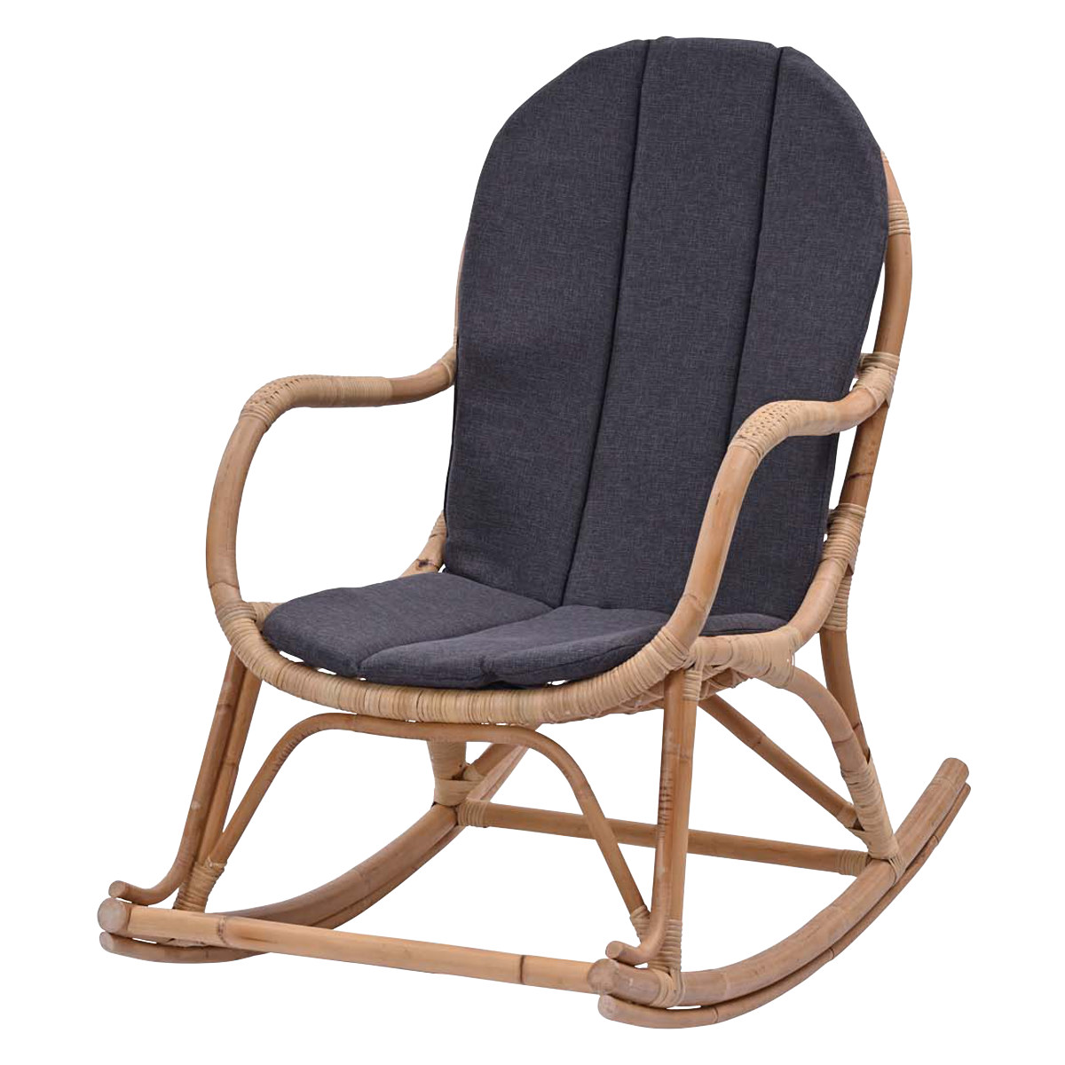 籐 ロッキングチェア クッション付 Breeze 座面高40cm （ チェア