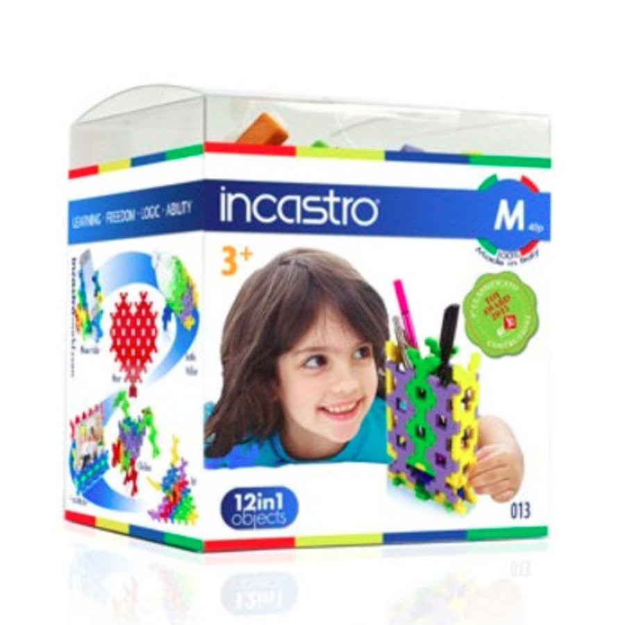 おもちゃ インカストロ Mサイズ 40ピース入り 知育玩具 小学生 （ ブロック オモチャ 3歳以上 イタリア製 知育おもちゃ モッテッソーリ 男の子 女の子 ）