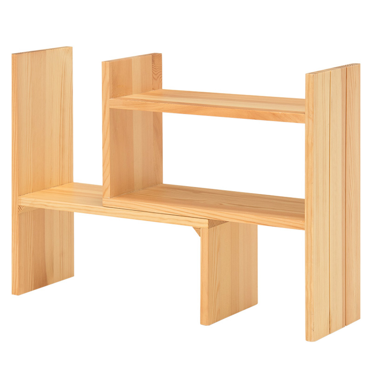 HAGiHARA（萩原） ミニラック 伸縮式 天然木製 幅40〜75.5cm