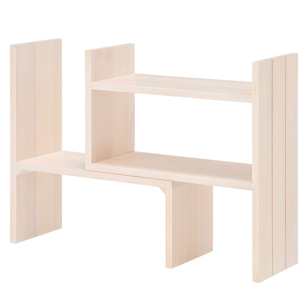 HAGiHARA（萩原） ミニラック 伸縮式 天然木製 幅40〜75.5cm