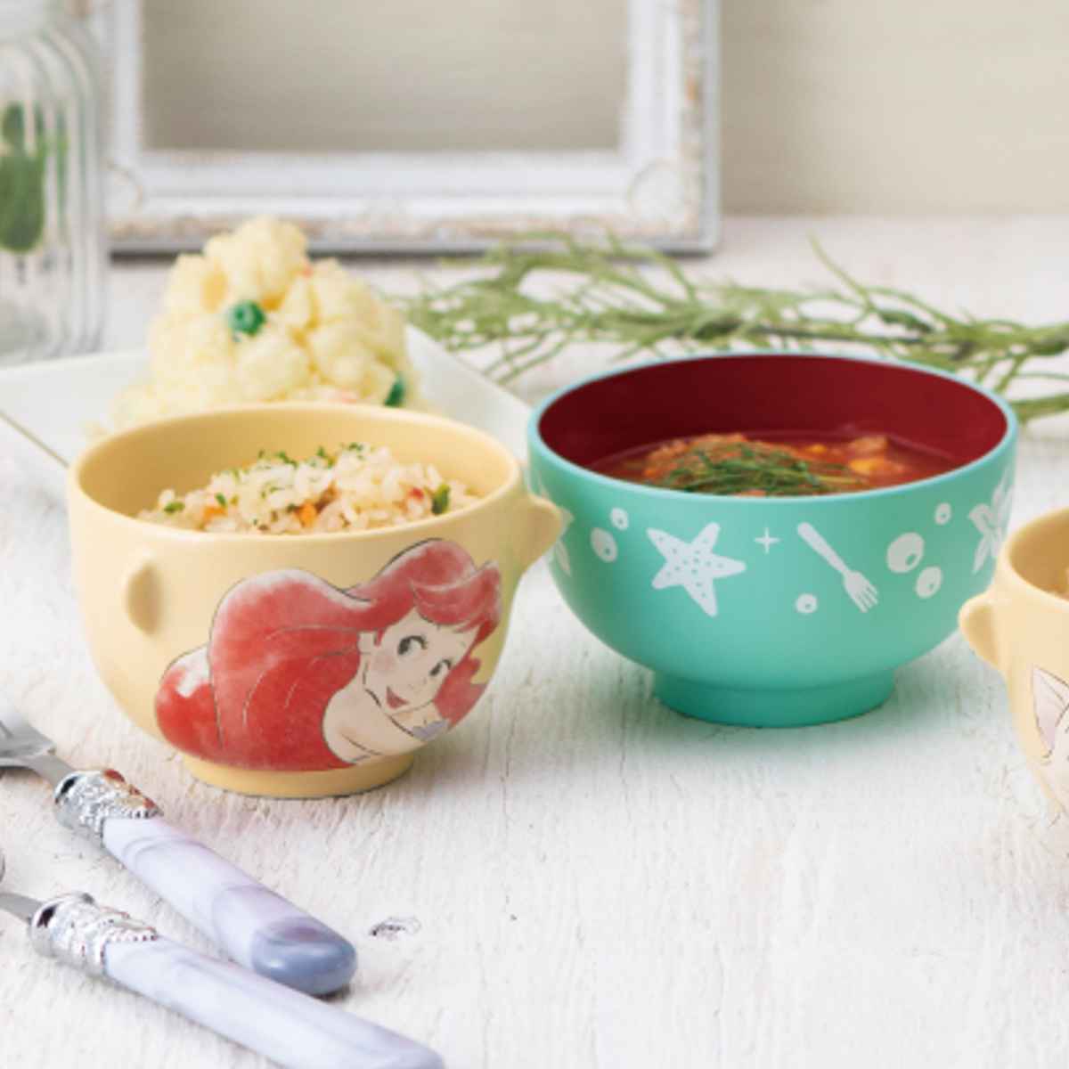 サンアート 汁椀 茶碗 セット ミニ アリエル ラプンツェル （ お椀