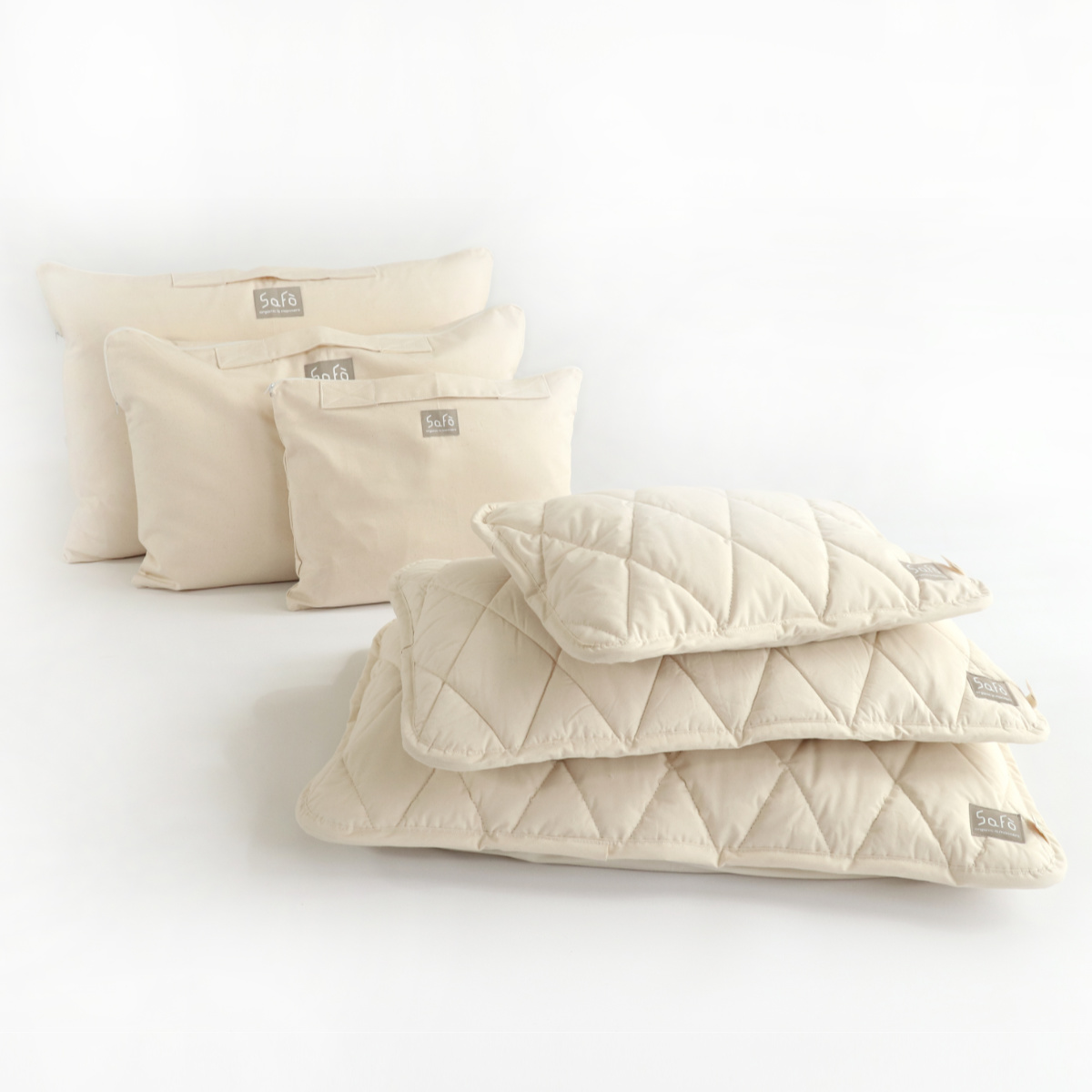 そば枕 safo オーガニック 28X39cm ウォッシャブル （ サフォ ピローケース付き 枕 まくら オーガニックコットン 100％ 日本製 ） | ブランド登録なし | 09