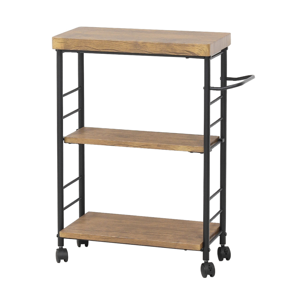 クロシオ キッチンワゴン 3段 ヴィンテージ調 幅62cm （ 天板