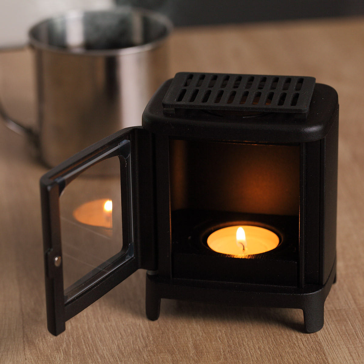 カメヤマキャンドル ちいさなまきストーブセット （ ミニ 薪ストーブ