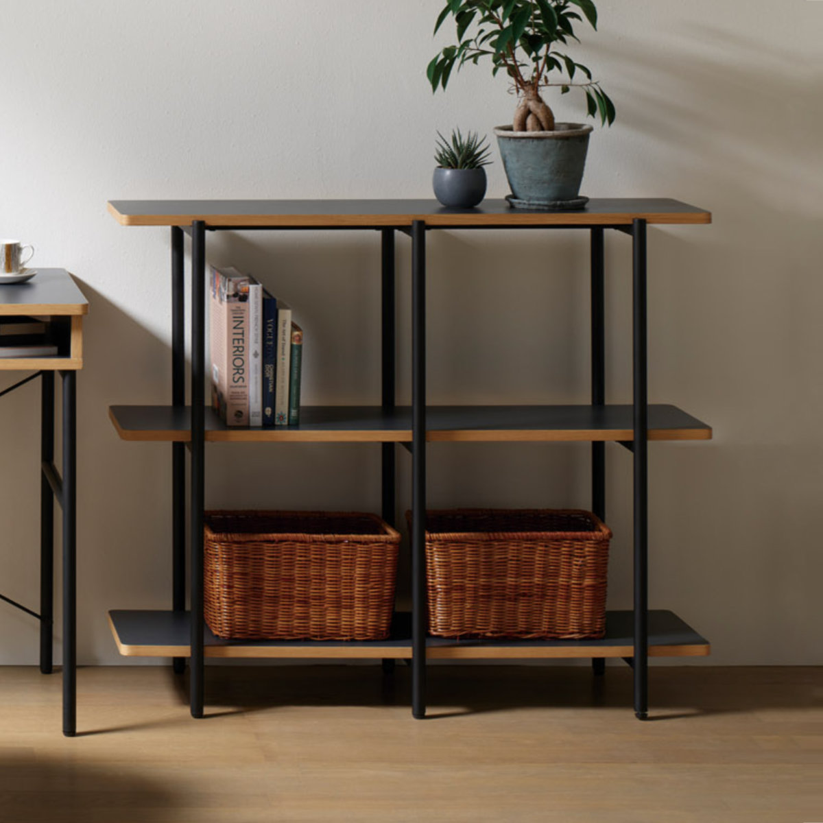 弘益 オープンラック 幅100cm 3段 メラミン天板 Studio （ オープン