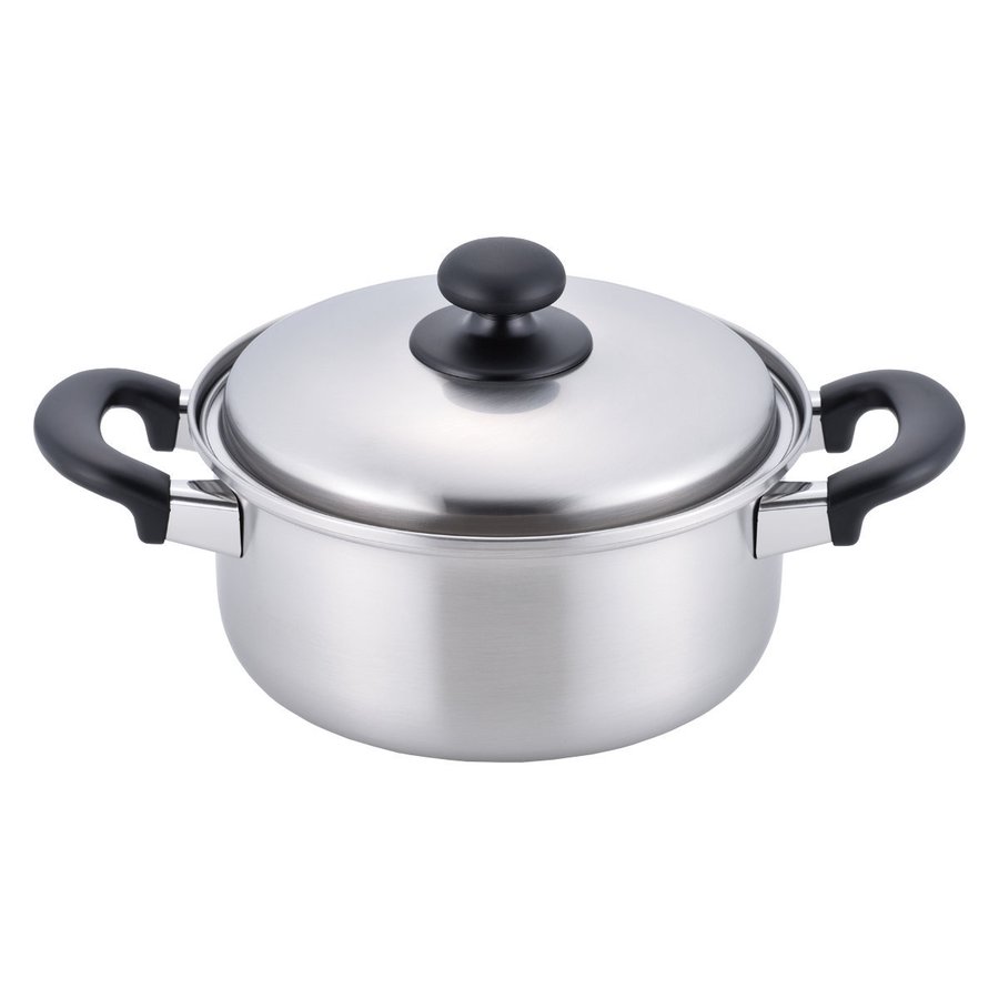 両手鍋 24cm 深型 IH対応 エレックマスター プロ ステンレス製 日本製