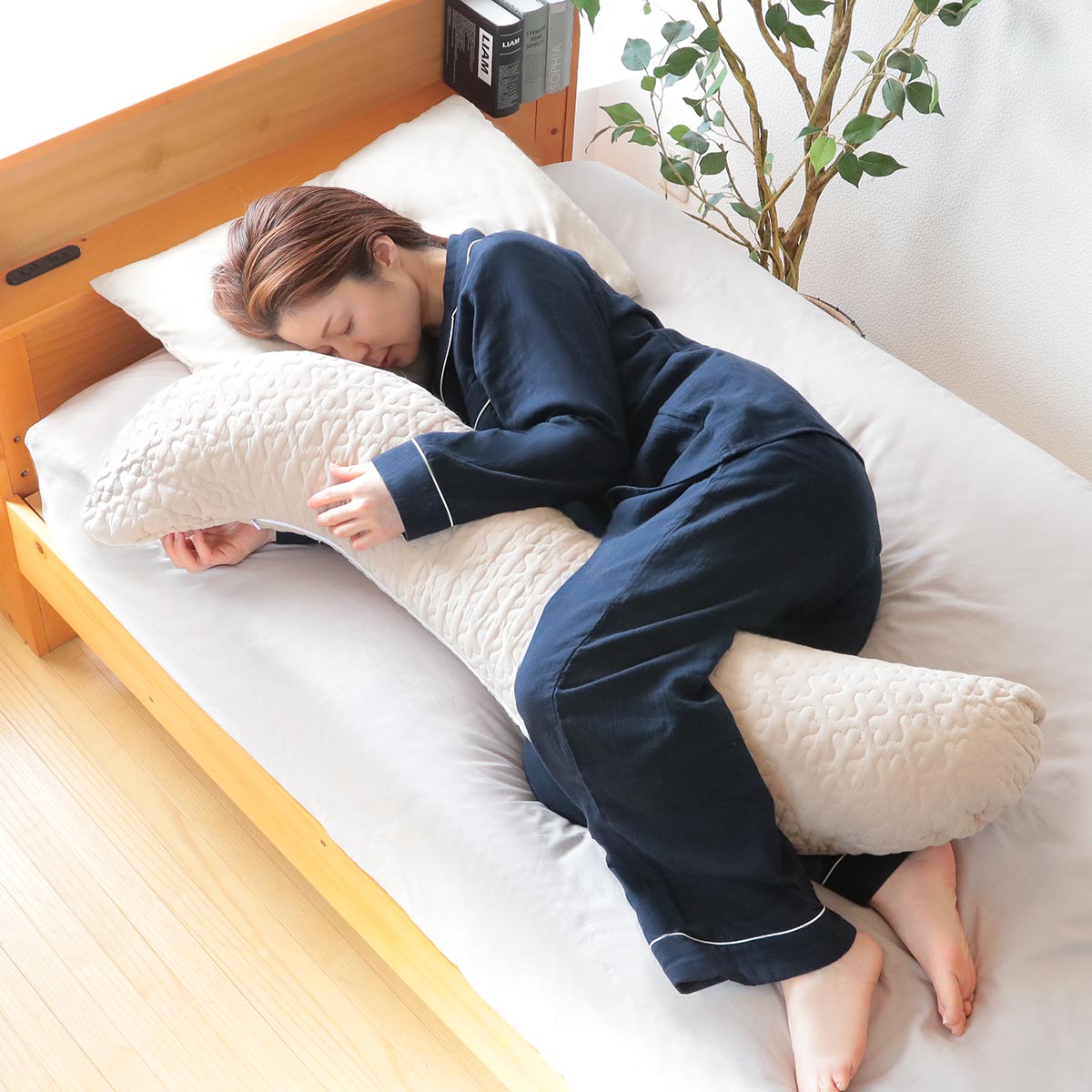 抱きまくら イブル Louie 30×120cm 綿100％ （ 抱き枕 だきまくら 枕 フットピロー クッション 姿勢サポート 洗える 洗濯OK ） | ブランド登録なし | 07